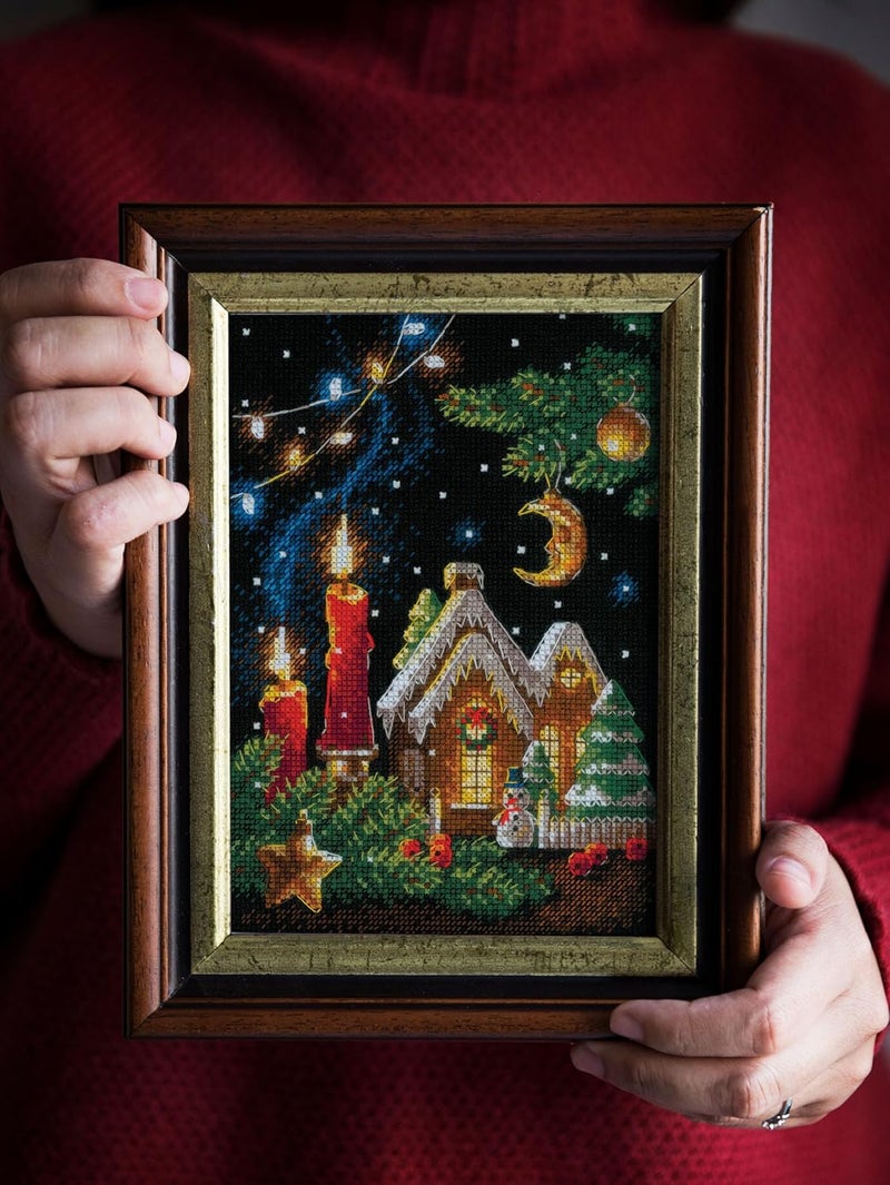 Riolis - Gingerbread Tale 2165, Christmas Cross Stitch Kits 6" x8¼, Cross Stitch for Beginners & Advanced, Crossstitch Kits for Adults, Counted Stitching Kits, Embroidery Kit Christmas - Image 5